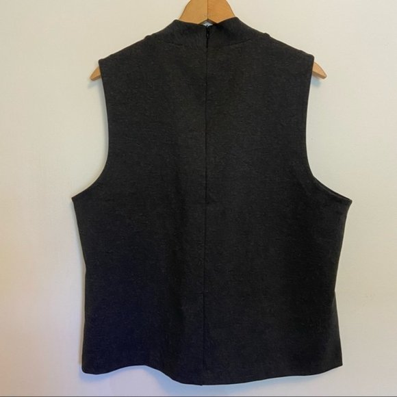 J. Crew Charcoal Mock-neck Ponte Shell XXL - Picture 2 of 8